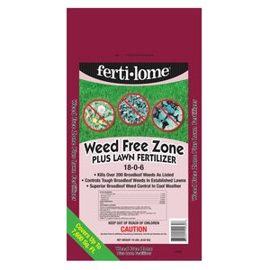 fertilome herbicide Fertilome 12.5 lbs Weed Free Zone Plus Lawn Fertilizer 18-0-6