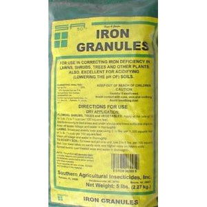 Iron granules fertilizer