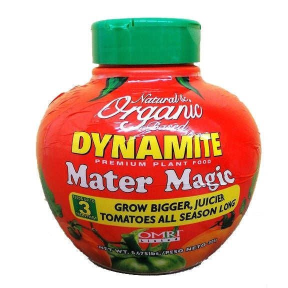 tomato plant natural fertilizer Dynamite 605910 Natural and Organic Mater Magic Plant Food 0.675-Pound