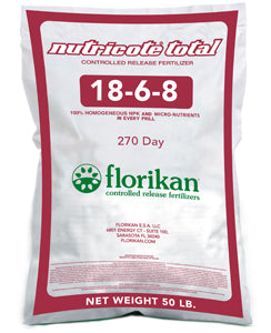 Florikan with Nutricote Total 18-6-8 270 Day Fertilizer - 50 lbs.