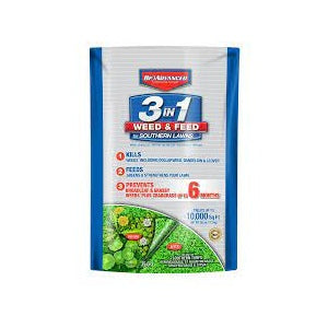 3 In 1 Weed and Feed For Southern Lawn Fertilizer w/ Herbicide - 25 Lbs. - Seed World