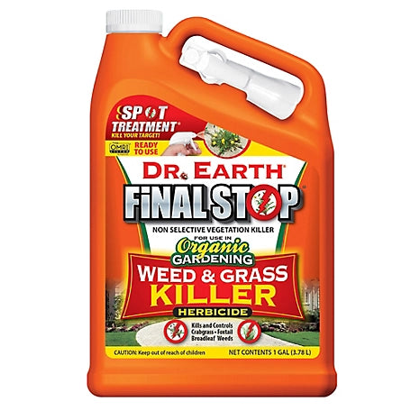 Dr. Earth - Final Stop Weed and Grass Killer Spray - 1 Gallon | Organic Herbicide - Seed World