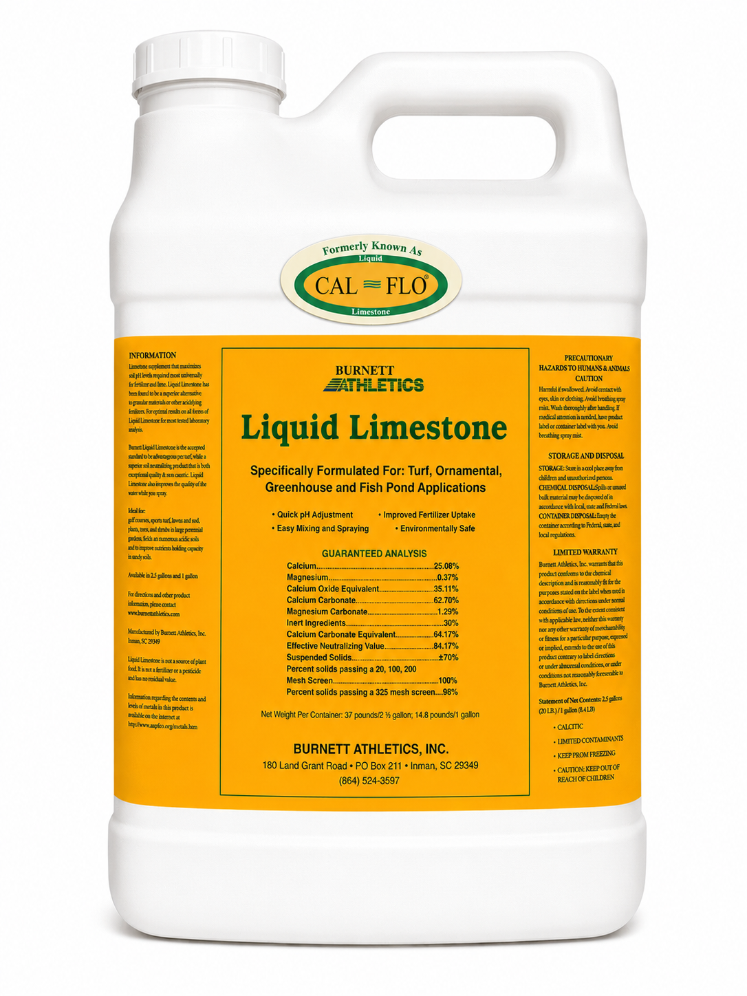 CAL FLO Liquid Limestone - 2.5 Gallons - Seed World