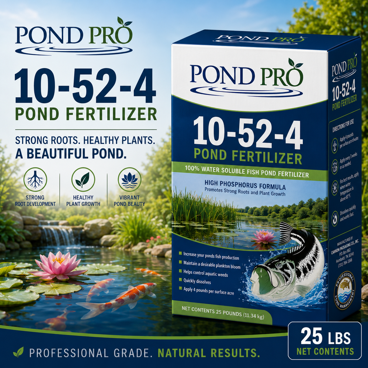 Pond Pro 10-52-4 Water Soluble Fish Pond Fertilizer - 25 Lbs. - Seed World