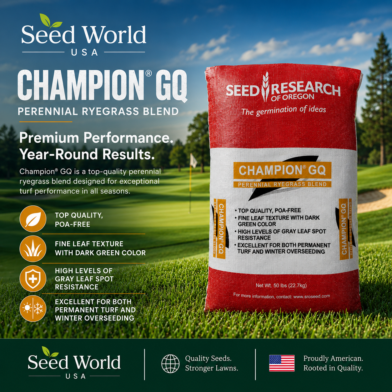 Champion GQ Perennial Ryegrass Seed - Seed World