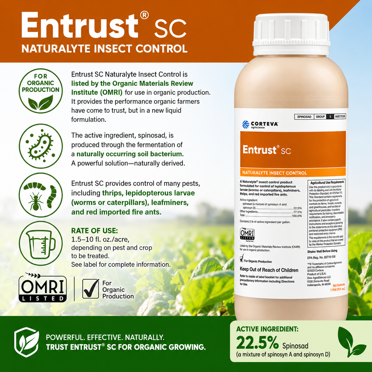Entrust Sc Label Entrust SC Insecticide - 1 Quart Naturalyte– Seed World