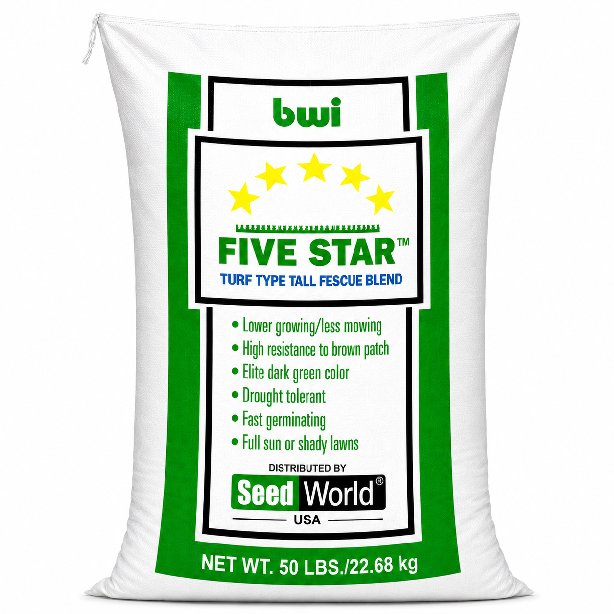 5 Star Tall Fescue Grass Seed Blend - 50 Lbs. - Seed World