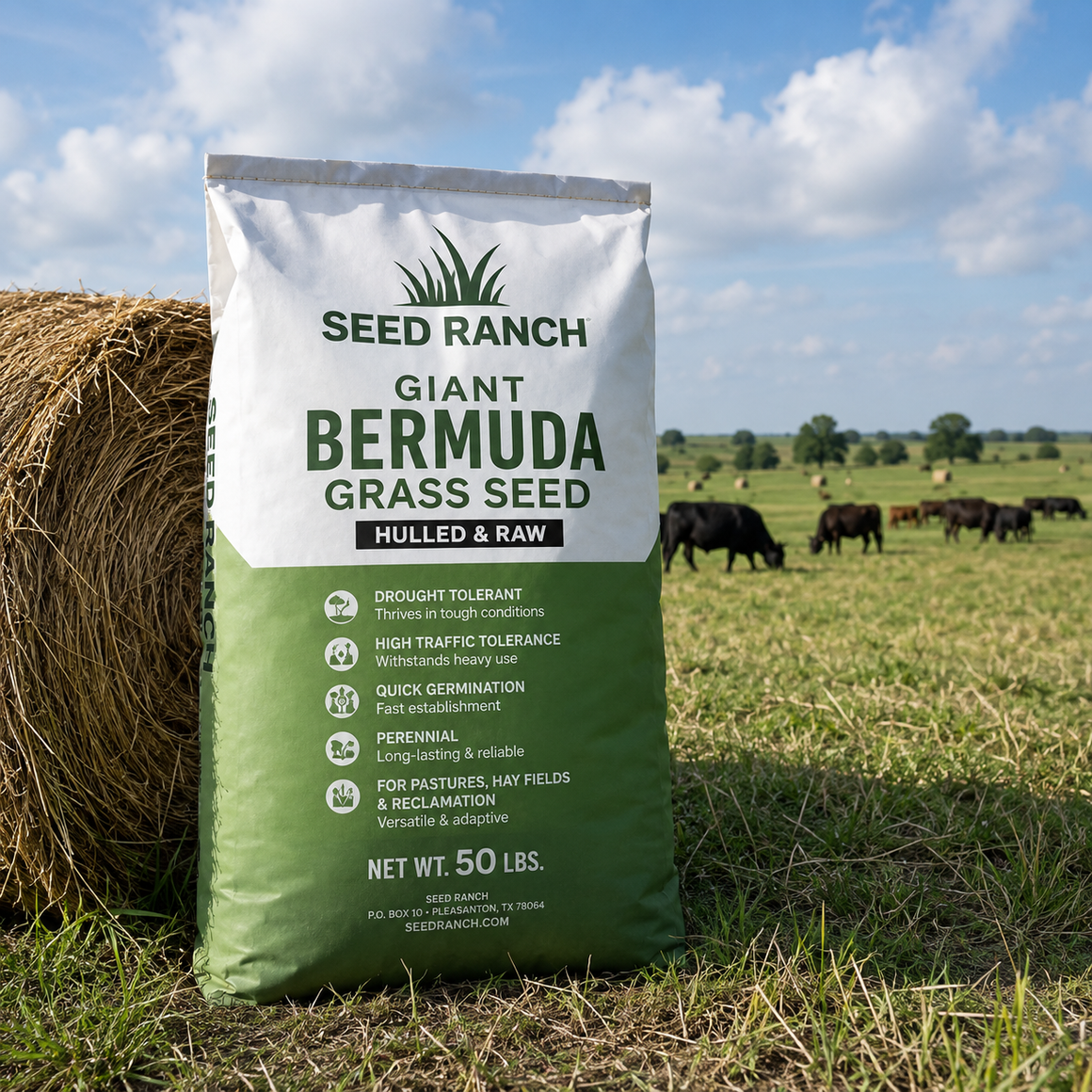 Giant Bermuda Grass Seed (Hulled & Raw)