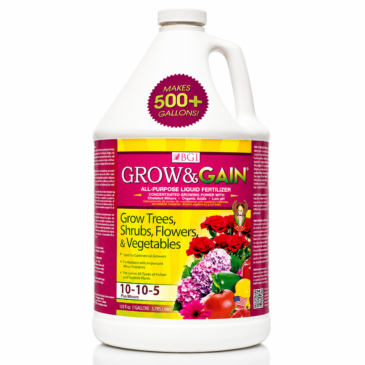 BGI Grow and Gain 10-10-5 All Purpose Liquid Fertilizer Concentrated - 1 Gallon - Seed World