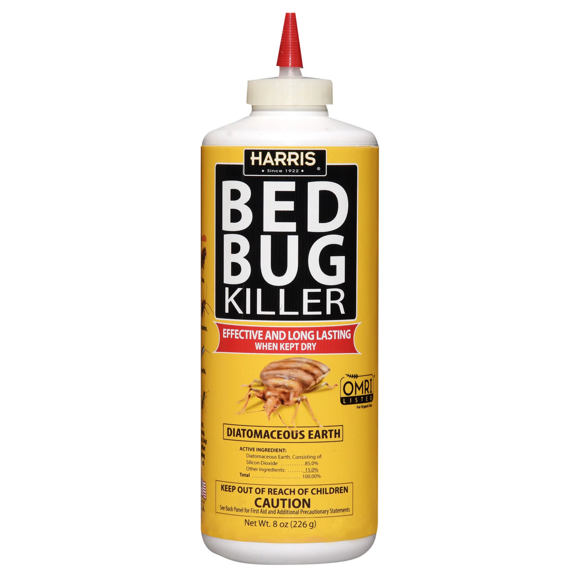 Harris Bed Bug Killer with Diatomaceous Earth - 8 oz. - Seed World
