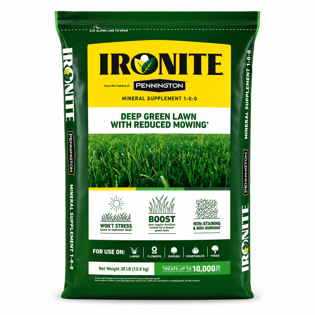 Ironite Mineral Supplement 1-0-0 Fertilizer | Deep Green Lawn Color