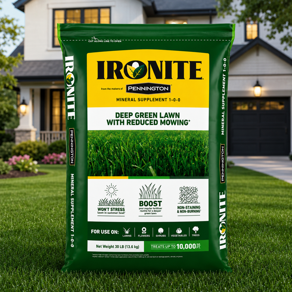 Ironite Mineral Supplement 1-0-0 Fertilizer | Deep Green Lawn Color
