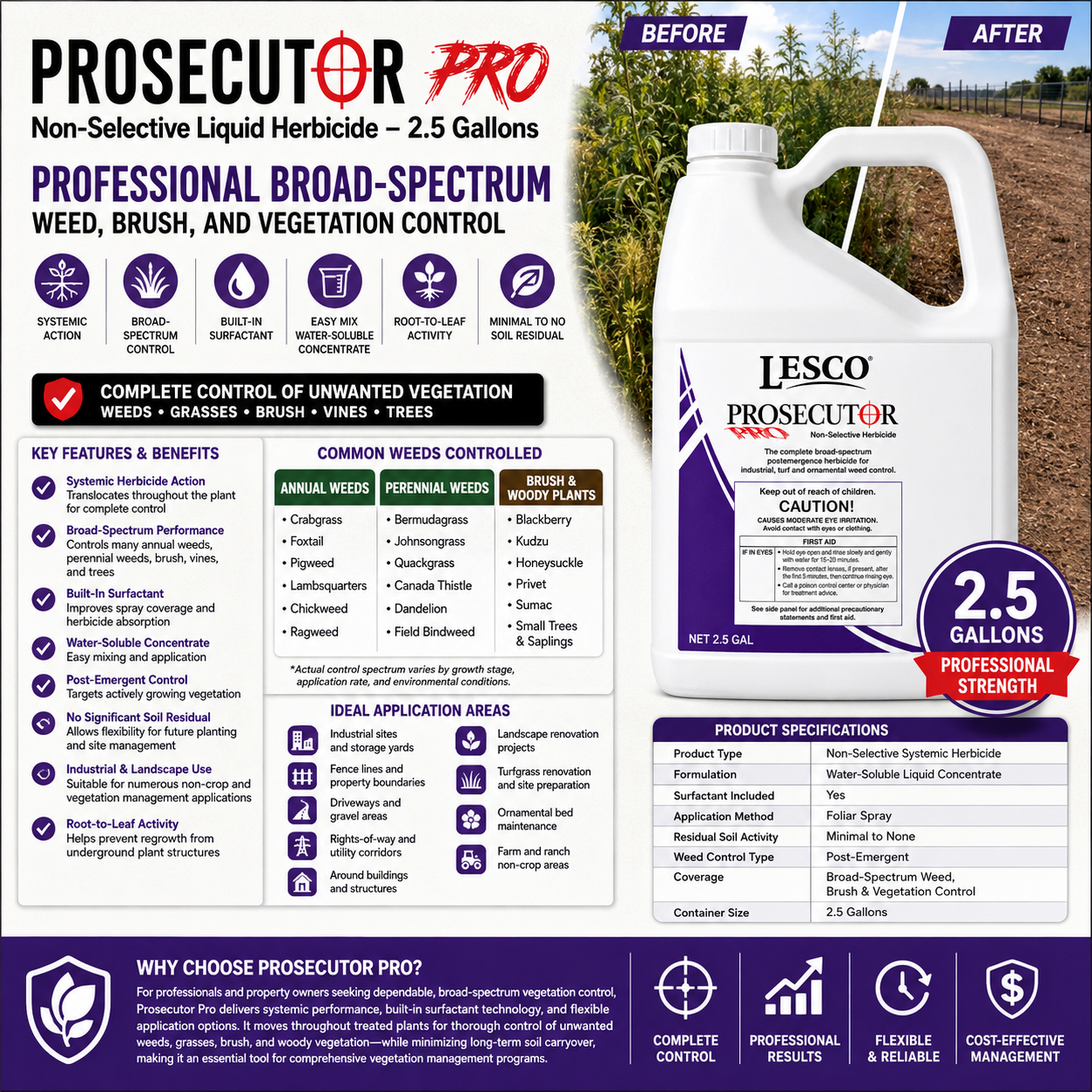 pecos herbicide Prosecutor Pro Non Selective Liquid Herbicide
