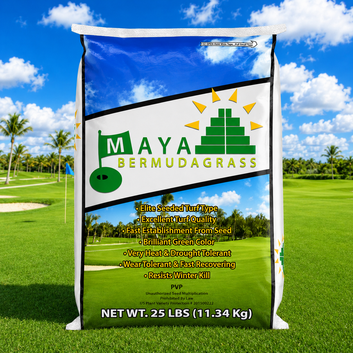 Maya Bermuda Grass Seed (Hulled & Coated)