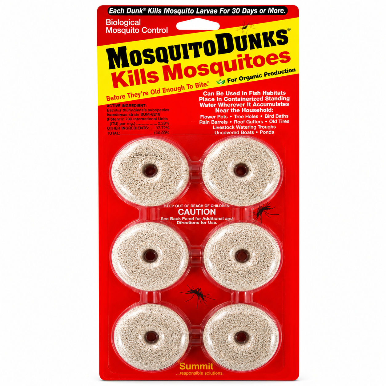 Mosquito Dunks Mosquitoes Killer - 6 Pack