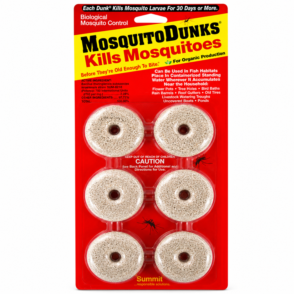Mosquito Dunks Mosquitoes Killer - 6 Pack