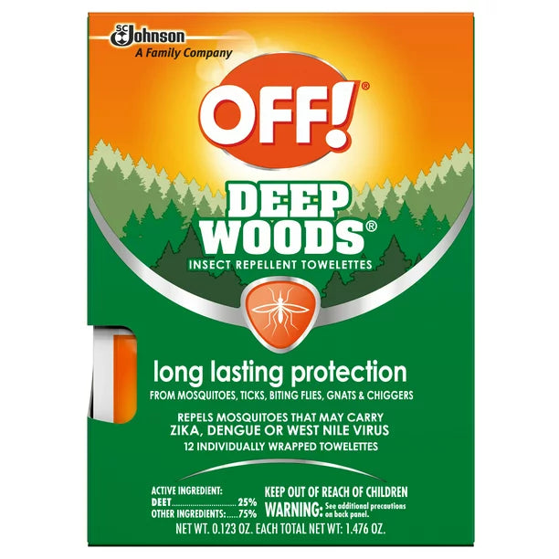 Off! Deep Woods Insect Repellent Towelettes - 12 Count - Seed World