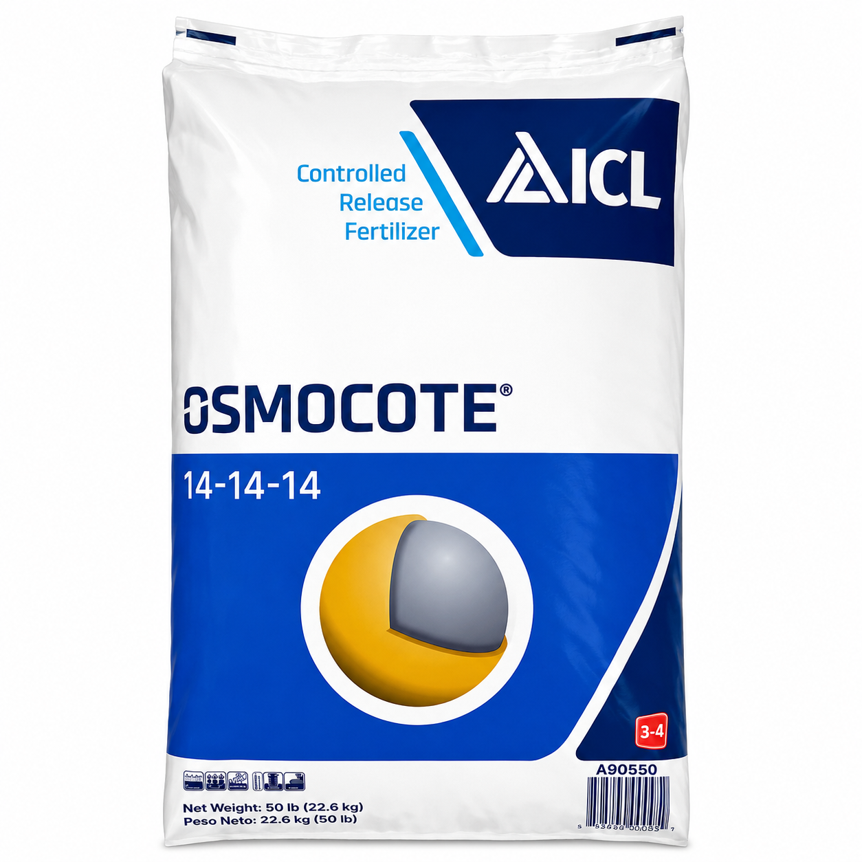 slow release fertilizer for container plants Osmocote 14-14-14 3-4M 50lb
