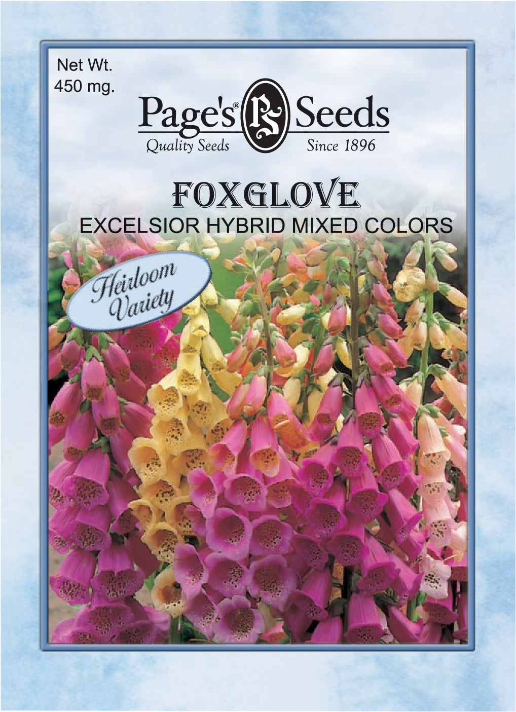 Foxglove, Excelsior Hybrid Mixed Colors Seeds - 1 Packet