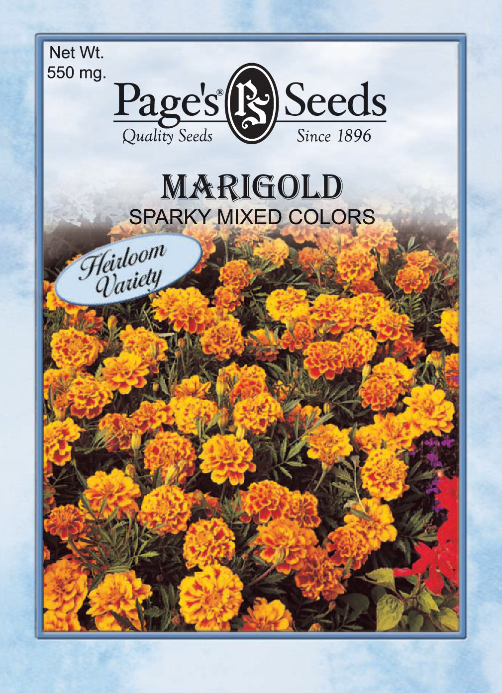 Marigold, Sparky Mixed Colors Seeds - 1 Packet