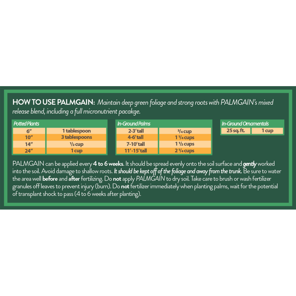 BGI Palmgain 8-2-12 Palm Tree Fertilizer– Seed World
