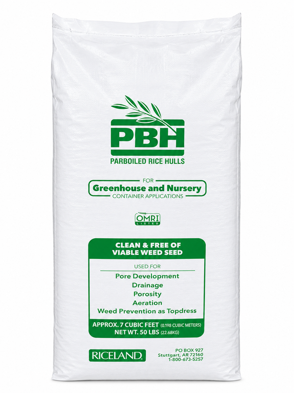 Not Rice Buy PBH Parboiled Rice Hulls Soil Amendment - 50 Lbs | Rice Mulch– Seed World