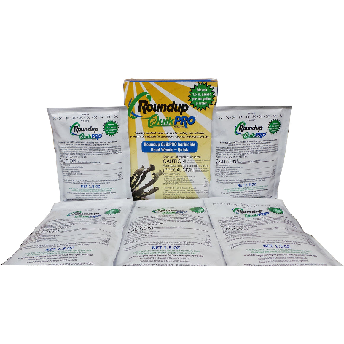 Roundup QuikPRO Herbicide- 5 x 1.5 oz. - Seed World