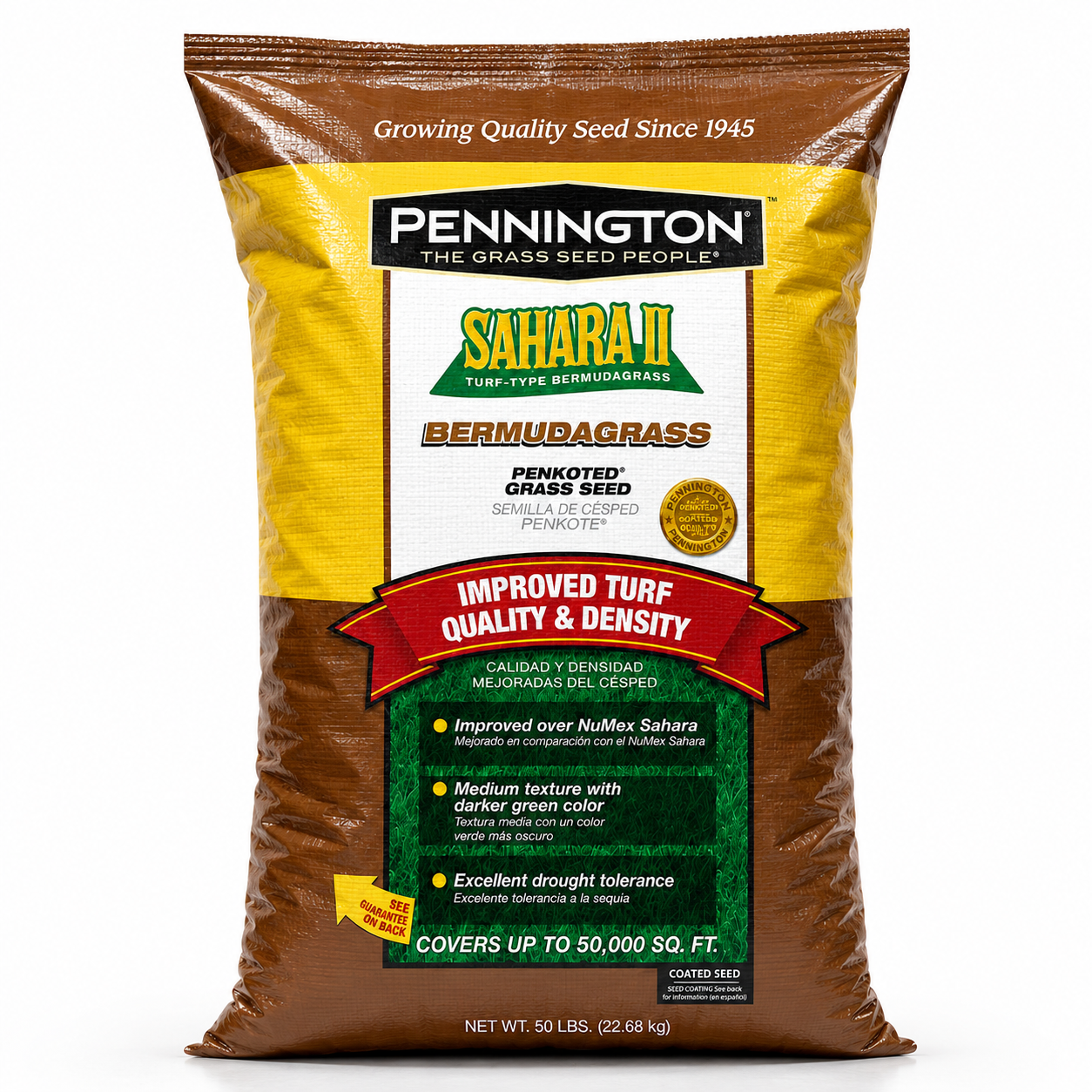 Sahara II Bermuda Grass Seed Unhulled - 50 Lbs.