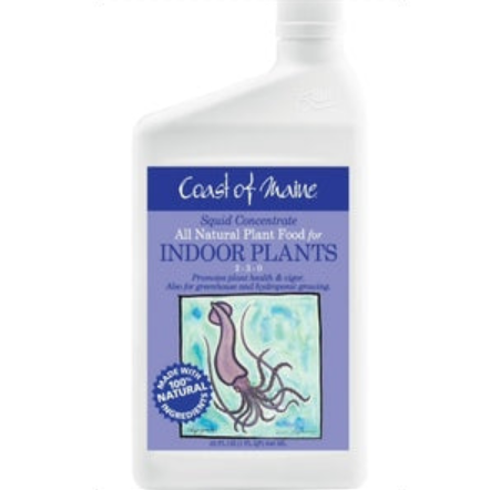 Squid All Natural Plant Food for Indoor Plants 2-3-0 Fertilizer Concentrate - 1 Quart - Seed World