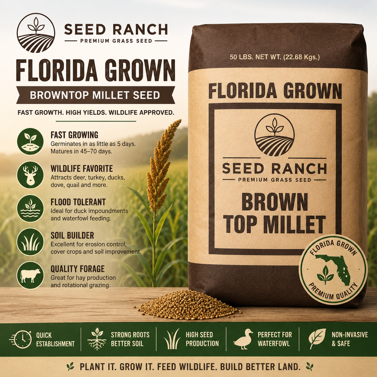 where to buy millet seeds for planting Browntop Millet Seeds