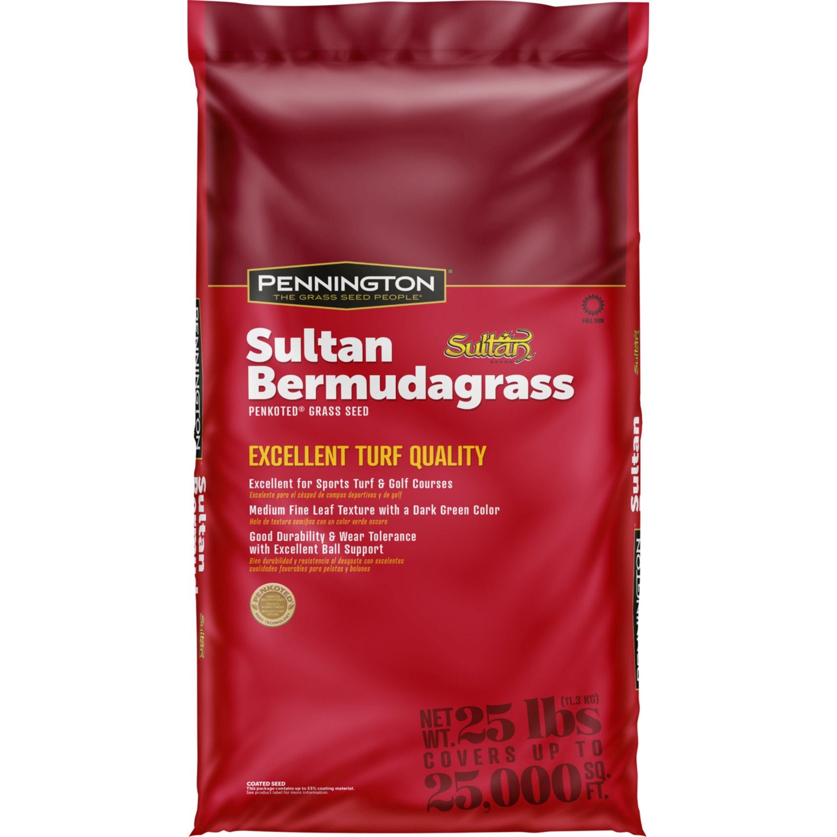 sultan herbicide Penn 25 lbs Sultan Bermuda Unhulled Penkoted