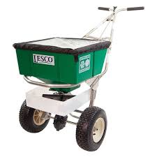 Lesco 80 lb. Snow Spreader with Stainless Steel Frame and High-Vis Deflector #105821 - Seed World