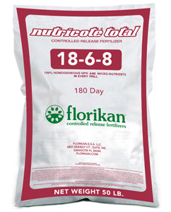 Florikan with Nutricote Total 18-6-8 180 Day Fertilizer - 50 lbs.