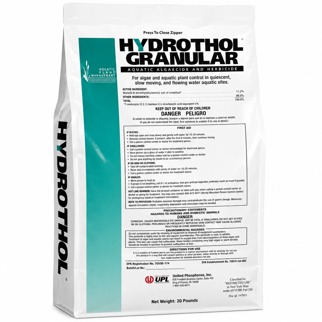 Hydrothol Granular Aquatic Algaecide & Herbicide - 20 Lbs.