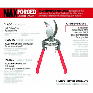Max Forged Sharpness & Durability ClassicCUT Branch & Stem Pruner 3/4" - Seed World