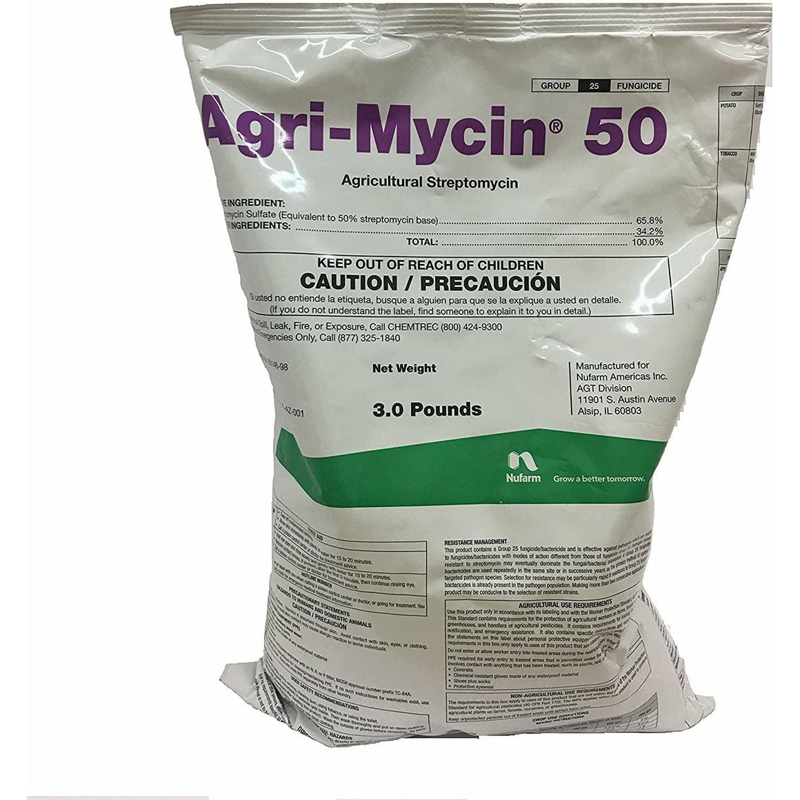 Agri Mycin Streptomycin Fungicide 50 - 3lbs. - Seed World