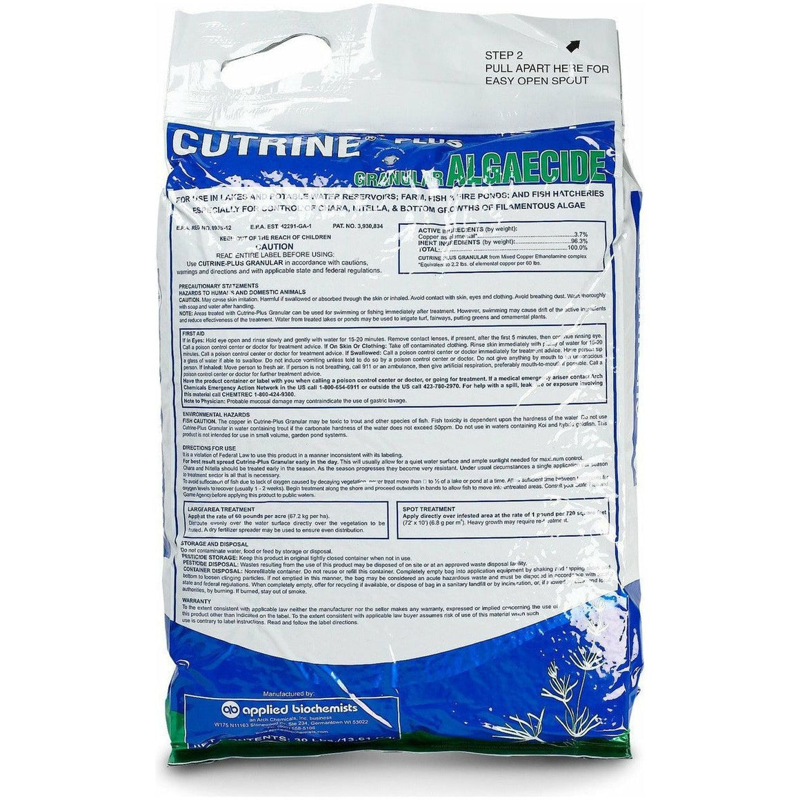 Cutrine Plus Granular Algaecide Herbicide - 30 Lbs. - Seed World