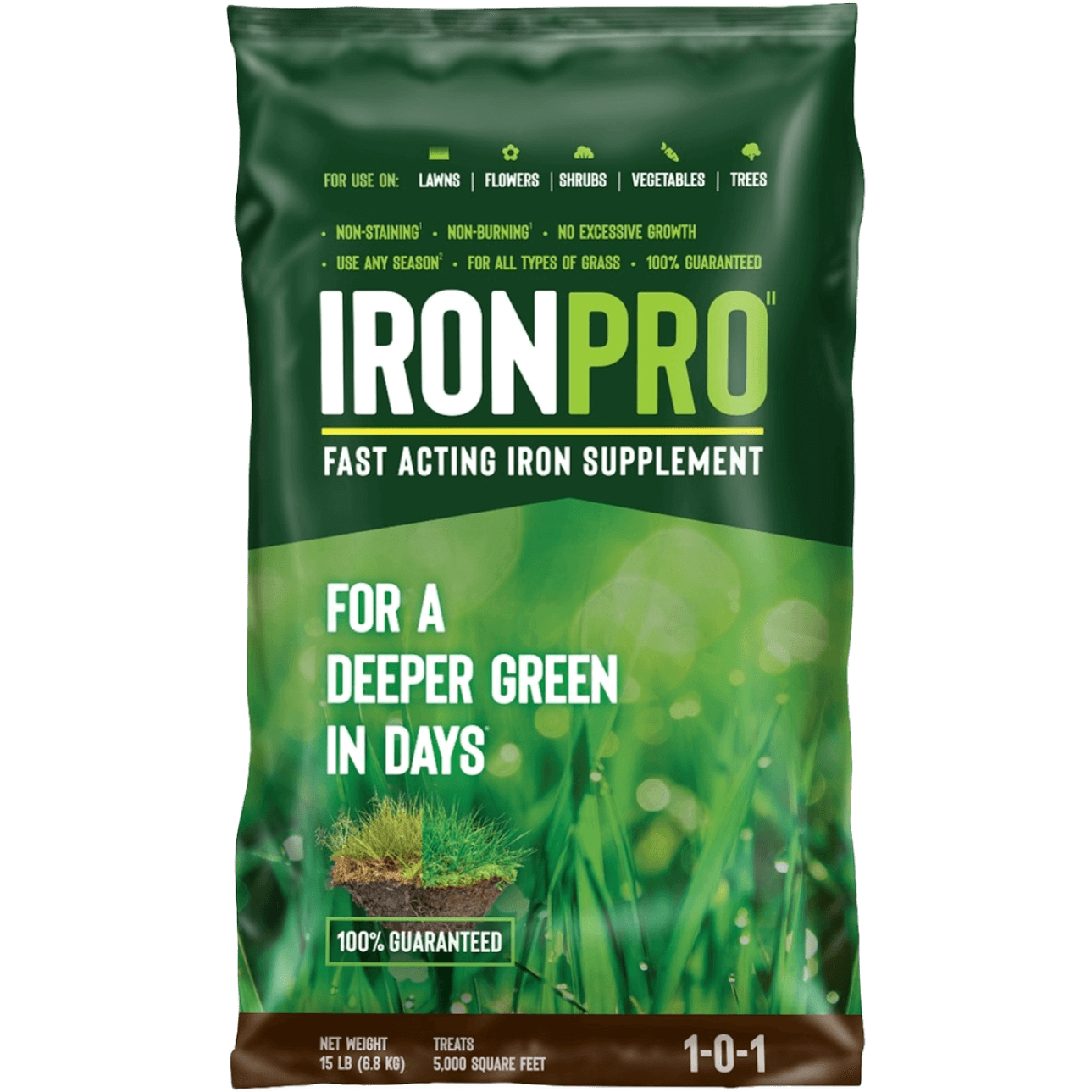 organic iron fertilizer for plants IronPro Fast Acting Iron Lawn Fertilizer - 25 Lbs