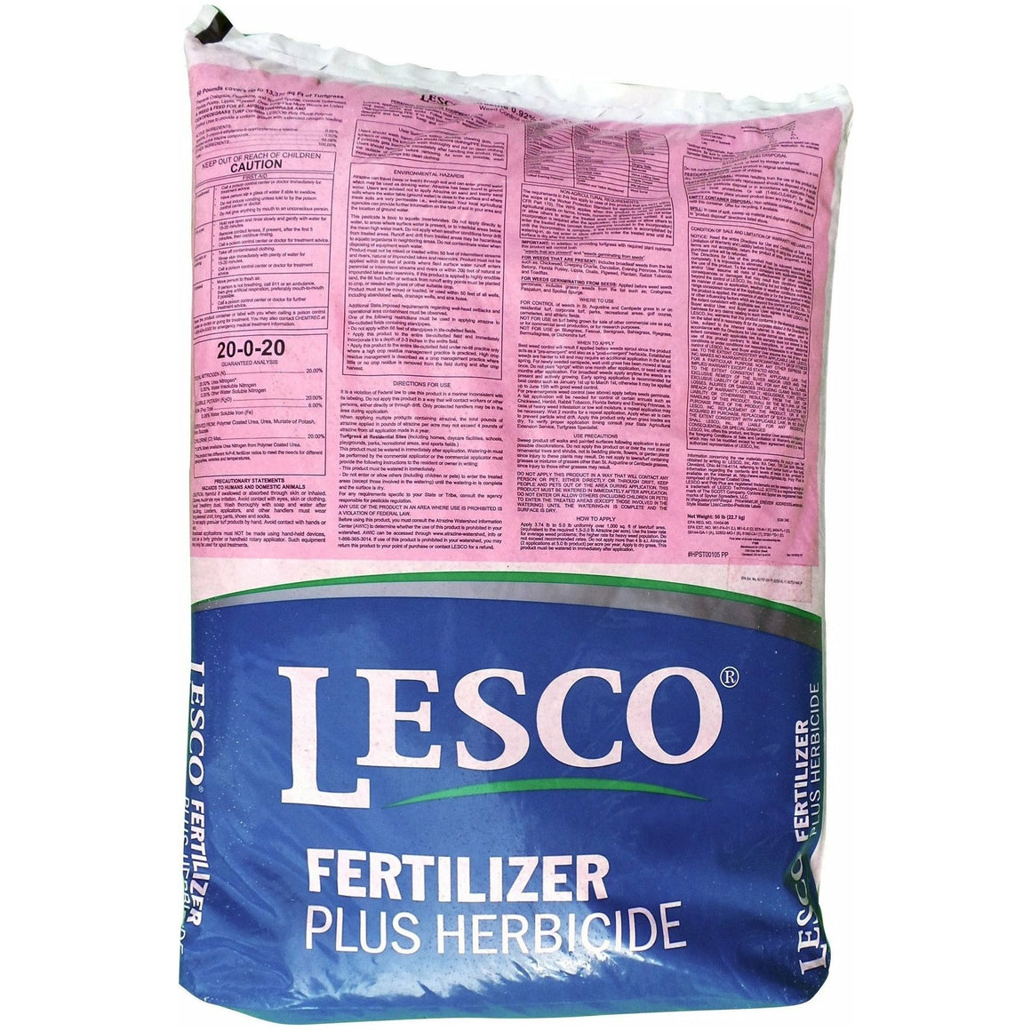 Lesco 20-0-20 St. Augustine Weed & Feed - 50 Lbs. - Seed World