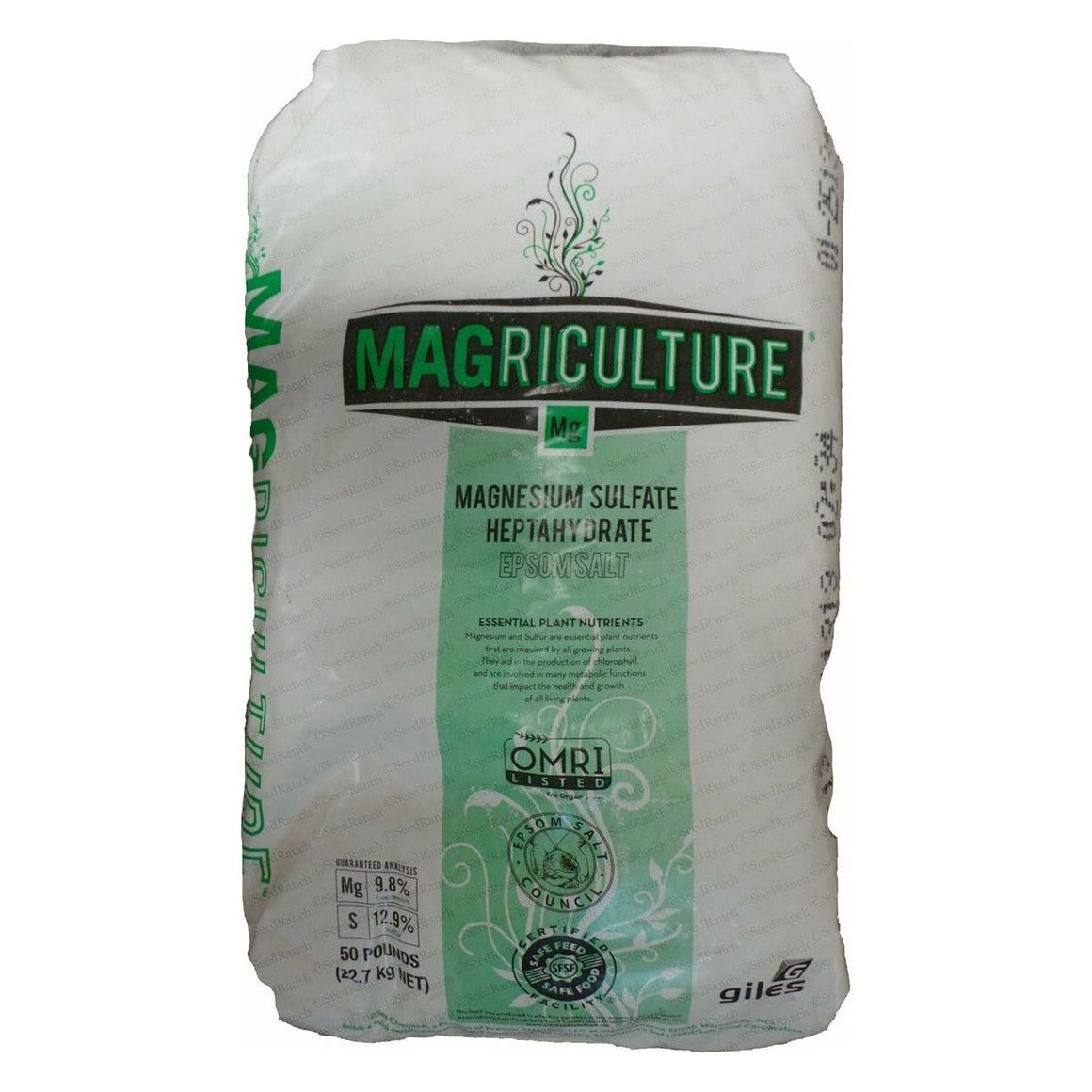 Magnesium Sulfate Heptahydrate Epsom Salt Fertilizer - 50 Lbs. - Seed World