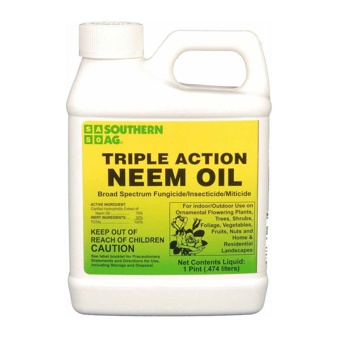 Natural Neem Oil Insecticide, Fungicide & Miticide - 1 Pint - Seed World