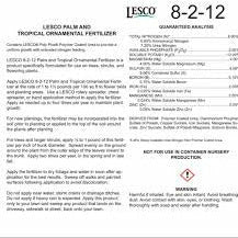 Lesco Palm and Ornamental 8-2-12 Fertilizer - 50 Lbs. - Seed World