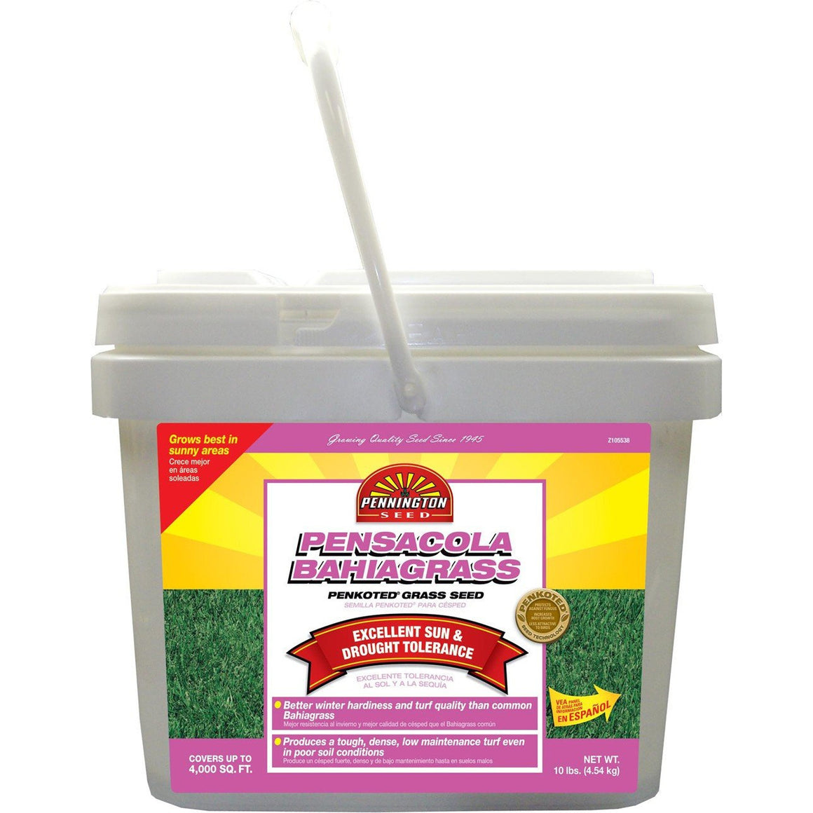 Pennington Pensacola Bahia Grass Seed Pail - 10 Lbs. - Seed World